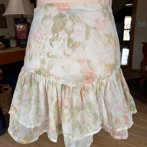 🤍 Romantic Tiered Mini Skirt | Soft Floral | ASOS Design